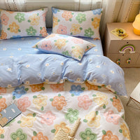 HKM-655635 Cartoon Girl Cotton Quilt Cover Set – Four-Piece Bedding Collection in Multiple Sizes