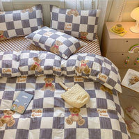 HKM-655635 Cartoon Girl Cotton Quilt Cover Set – Four-Piece Bedding Collection in Multiple Sizes