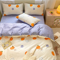 HKM-655635 Cartoon Girl Cotton Quilt Cover Set – Four-Piece Bedding Collection in Multiple Sizes