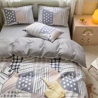 HKM-655635 Cartoon Girl Cotton Quilt Cover Set – Four-Piece Bedding Collection in Multiple Sizes
