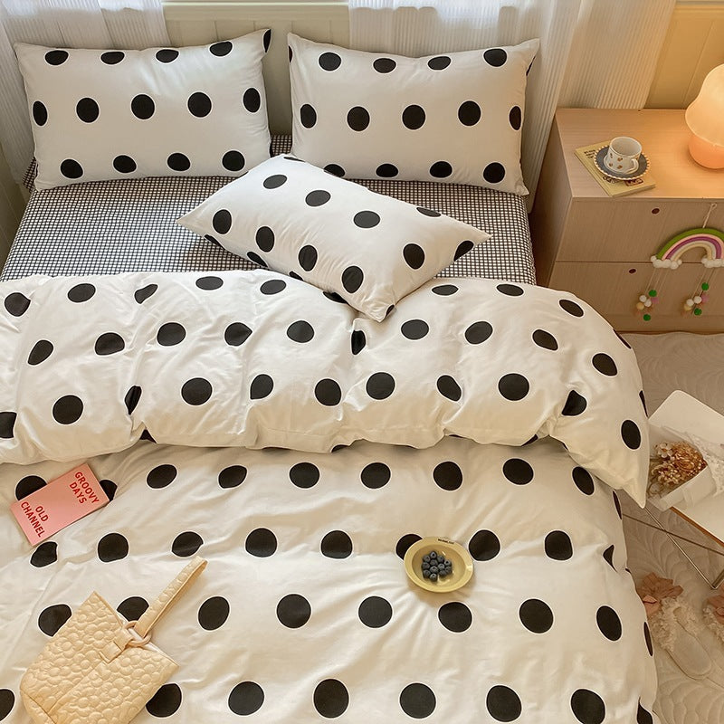 HKM-655635 Cartoon Girl Cotton Quilt Cover Set – Four-Piece Bedding Collection in Multiple Sizes