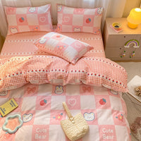 HKM-655635 Cartoon Girl Cotton Quilt Cover Set – Four-Piece Bedding Collection in Multiple Sizes
