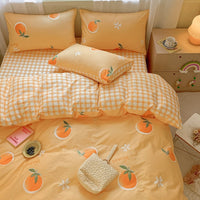 HKM-655635 Cartoon Girl Cotton Quilt Cover Set – Four-Piece Bedding Collection in Multiple Sizes