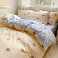 HKM-655635 Cartoon Girl Cotton Quilt Cover Set – Four-Piece Bedding Collection in Multiple Sizes