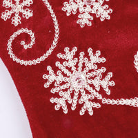 HKM-655763 Festive Velvet Snowflake Pendant Socks for Christmas Decorations