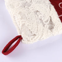 HKM-655763 Festive Velvet Snowflake Pendant Socks for Christmas Decorations