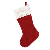 HKM-655763 Festive Velvet Snowflake Pendant Socks for Christmas Decorations