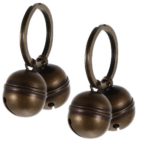 HKM-656019 Stylish Copper Bell Collars for Cats and Dogs - Set of 2