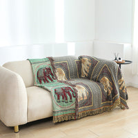 HKM-656147 Geometric Pattern Pure Cotton Gauze Blanket - Versatile Air Conditioning and Sofa Cover