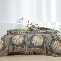 HKM-656147 Geometric Pattern Pure Cotton Gauze Blanket - Versatile Air Conditioning and Sofa Cover