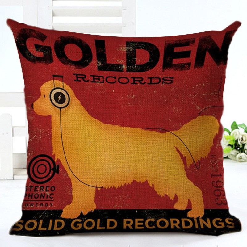 HKM-656211 Cartoon Design Cotton Linen Pillowcase 45x45CM
