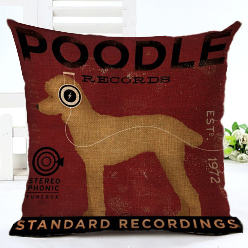 HKM-656211 Cartoon Design Cotton Linen Pillowcase 45x45CM
