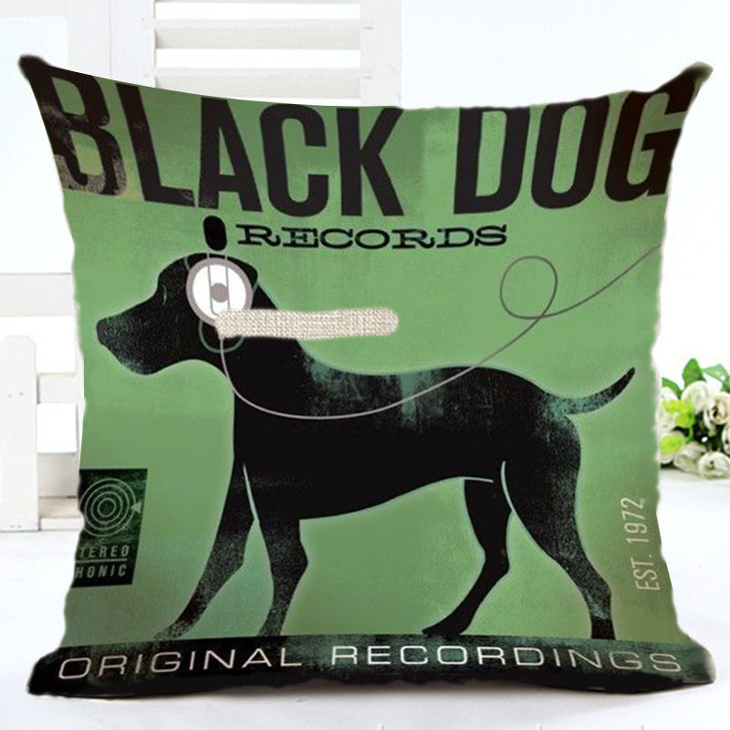 HKM-656211 Cartoon Design Cotton Linen Pillowcase 45x45CM