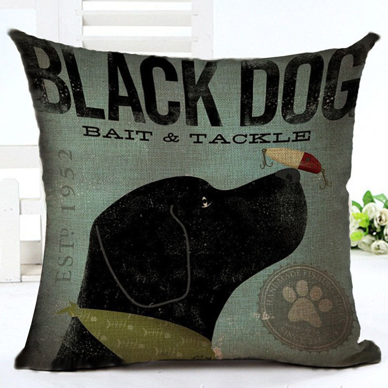 HKM-656211 Cartoon Design Cotton Linen Pillowcase 45x45CM