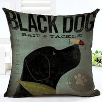HKM-656211 Cartoon Design Cotton Linen Pillowcase 45x45CM
