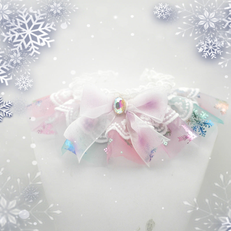 HKM-656467 Christmas Dream Scarf for Pets - Organza Material, XS-XXL Sizes, Suitable for All Seasons