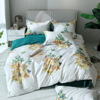HKM-656467 Nordic 4-Piece Cotton Bed Linen Set with Quilt Cover in Various Colors