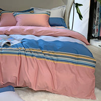 HKM-656467 Nordic 4-Piece Cotton Bed Linen Set with Quilt Cover in Various Colors