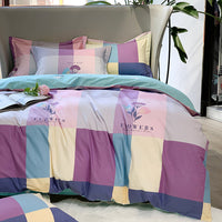 HKM-656467 Nordic 4-Piece Cotton Bed Linen Set with Quilt Cover in Various Colors
