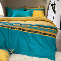 HKM-656467 Nordic 4-Piece Cotton Bed Linen Set with Quilt Cover in Various Colors