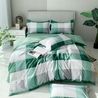 HKM-656467 Nordic 4-Piece Cotton Bed Linen Set with Quilt Cover in Various Colors