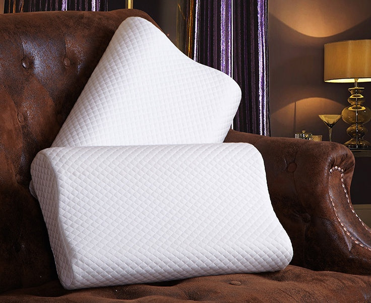 HKM-656595 Wavy Memory Foam Pillow with Polyester Fiber Cover