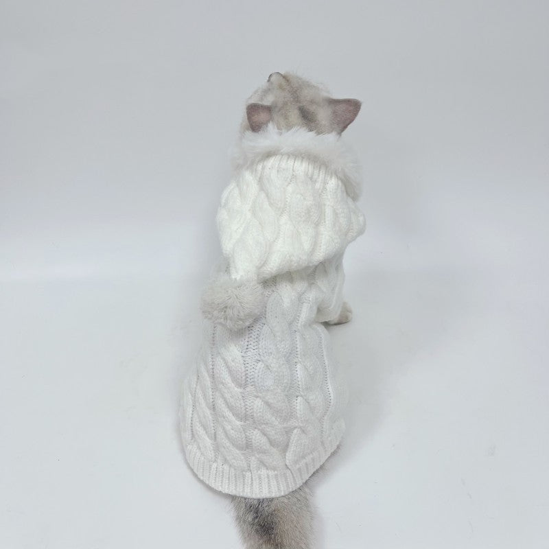 HKM-656723 Warm Wool Knitting Sweater for Pets - Autumn and Winter, Available in Multiple Sizes
