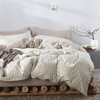 HKM-656787 Cotton Four-Piece Bed Sheet Set with Quilt Cover in Multiple Sizes