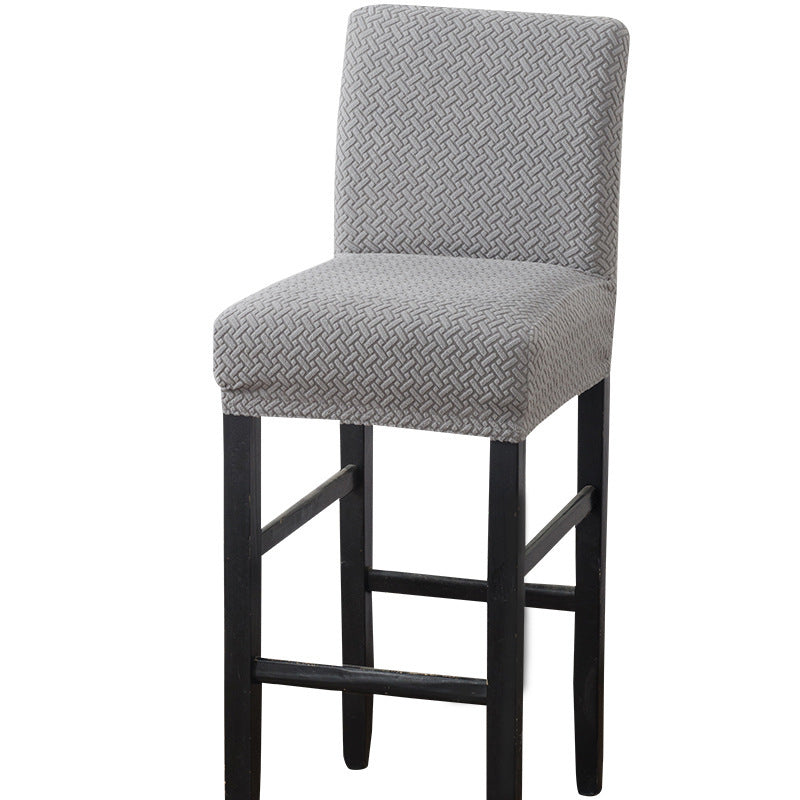 HKM-656851 Brushed Twill Stretch High Stool Chair Cover - Durable Polyester and Spandex Blend, 39x35CM