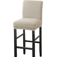 HKM-656851 Brushed Twill Stretch High Stool Chair Cover - Durable Polyester and Spandex Blend, 39x35CM
