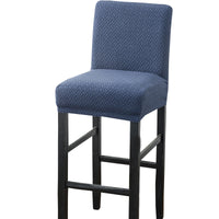HKM-656851 Brushed Twill Stretch High Stool Chair Cover - Durable Polyester and Spandex Blend, 39x35CM