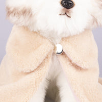 HKM-656915 Cozy Rabbit Fur Pet Coat in Yellow and Pink for Comfortable Wear
