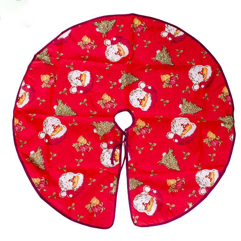 HKM-656915 Soft Fabric Christmas Tree Skirt in Various Sizes - Perfect for Holiday Decorations and Gift Wrapping