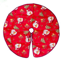 HKM-656915 Soft Fabric Christmas Tree Skirt in Various Sizes - Perfect for Holiday Decorations and Gift Wrapping