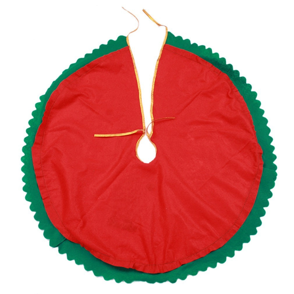 HKM-656915 Soft Fabric Christmas Tree Skirt in Various Sizes - Perfect for Holiday Decorations and Gift Wrapping