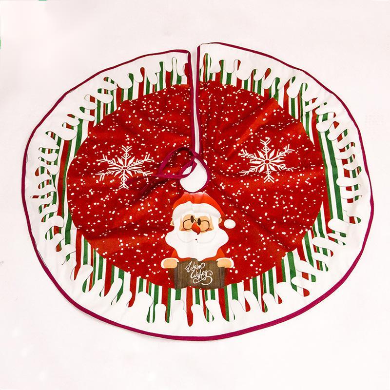 HKM-656915 Soft Fabric Christmas Tree Skirt in Various Sizes - Perfect for Holiday Decorations and Gift Wrapping