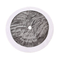 HKM-656915 Soft Fabric Christmas Tree Skirt in Various Sizes - Perfect for Holiday Decorations and Gift Wrapping