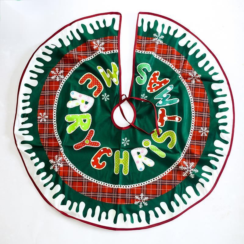 HKM-656915 Soft Fabric Christmas Tree Skirt in Various Sizes - Perfect for Holiday Decorations and Gift Wrapping
