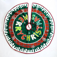 HKM-656915 Soft Fabric Christmas Tree Skirt in Various Sizes - Perfect for Holiday Decorations and Gift Wrapping
