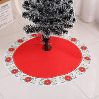 HKM-656915 Soft Fabric Christmas Tree Skirt in Various Sizes - Perfect for Holiday Decorations and Gift Wrapping