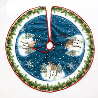 HKM-656915 Soft Fabric Christmas Tree Skirt in Various Sizes - Perfect for Holiday Decorations and Gift Wrapping
