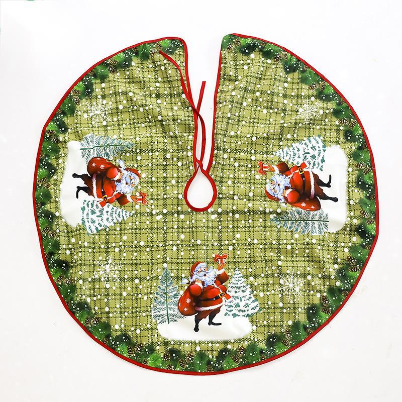 HKM-656915 Soft Fabric Christmas Tree Skirt in Various Sizes - Perfect for Holiday Decorations and Gift Wrapping