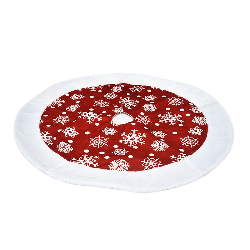 HKM-656915 Soft Fabric Christmas Tree Skirt in Various Sizes - Perfect for Holiday Decorations and Gift Wrapping