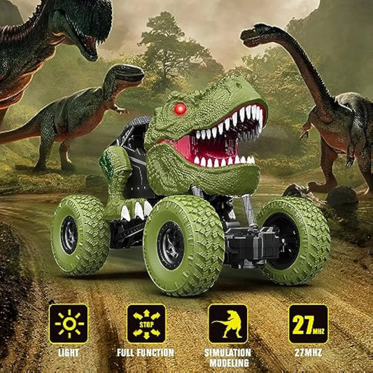 HKM-657107 1/18 Remote Control Dinosaur Climbing Car for Kids - 30M Range, 4 Channels, Indoor/Outdoor Fun