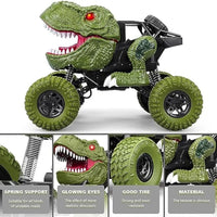 HKM-657107 1/18 Remote Control Dinosaur Climbing Car for Kids - 30M Range, 4 Channels, Indoor/Outdoor Fun