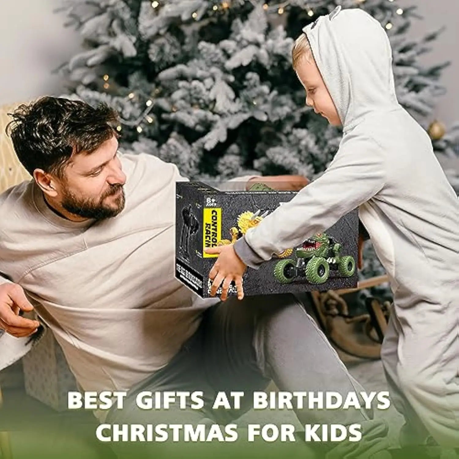 HKM-657107 1/18 Remote Control Dinosaur Climbing Car for Kids - 30M Range, 4 Channels, Indoor/Outdoor Fun