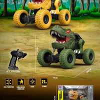 HKM-657107 1/18 Remote Control Dinosaur Climbing Car for Kids - 30M Range, 4 Channels, Indoor/Outdoor Fun