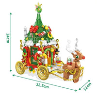 HKM-657299 DIY Christmas Tree Building Blocks Music Box Toy - Creative Holiday Decoration for Kids