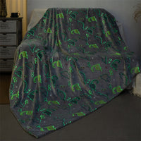 HKM-657299 Luminous Coral Cartoon Dinosaur Flannel Blanket - Soft and Cozy - Multiple Sizes Available