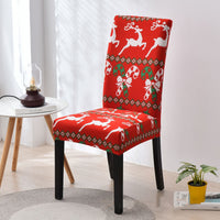 HKM-657363 Chinese Classical Floral Stretch Chair Cover in Polyester/Spandex for Home and Commercial Use